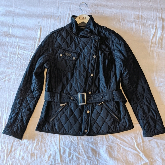Barbour Jackets & Blazers - Barbour International navy quilted jacket sz 38